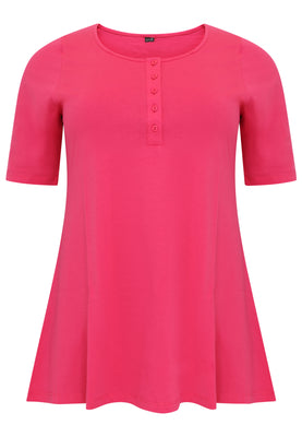 Tunic flare fit COTTON - pink - #4