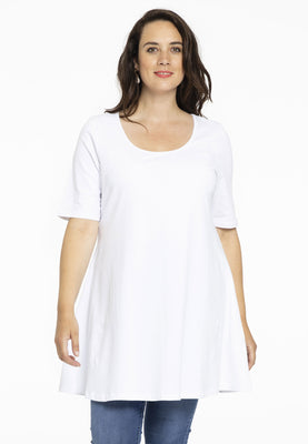 Tunic wide bottom COTTON - white  - #1