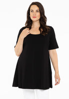 Tunic wide bottom COTTON - black  - #1