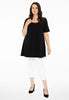 Tunic wide bottom COTTON - black  - #2