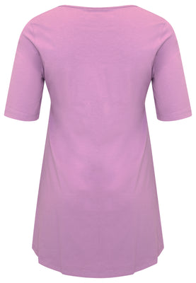 Tunic wide bottom COTTON - light purple - #5