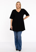 Tunic Swing short sleeve COTTON - black - #2