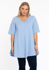 Tunic Swing short sleeve COTTON - light blue