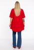 Tunic Swing short sleeve COTTON - red - #3