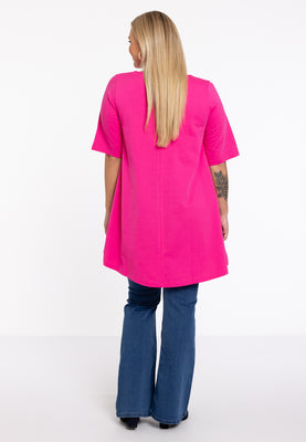 Tunic Swing short sleeve COTTON - pink - #3