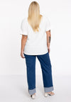 T-shirt v-hals dolce - Wit