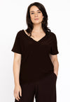 T-shirt v-neck DOLCE - brown