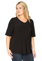 T-shirt v-neck relax fit DOLCE - black - #1