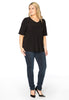 T-shirt v-neck relax fit DOLCE - black - #2