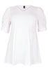 Tunic flare puff sleeve COTTON - white  - #4