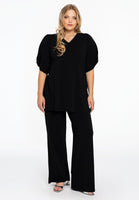 Tunic flare puff sleeve COTTON - black - #2