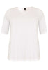 T-shirt v-neck relax fit COTTON - white  - #4