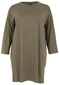 Tunic wide COTTON - green - #1