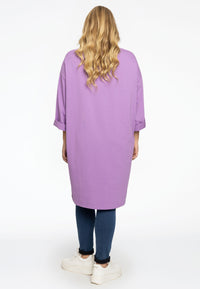 Tunic wide COTTON - light purple - #3