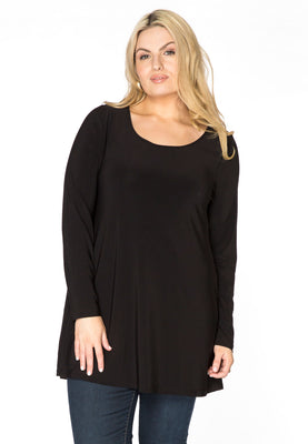 Tunic long sleeve flare DOLCE - black  - #1