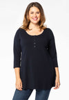 Tuniek flare fit knopen cotton - blauw