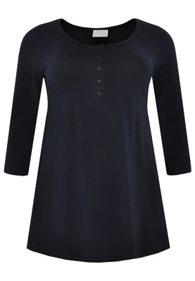 Tunic flare fit buttons COTTON - blue - #2