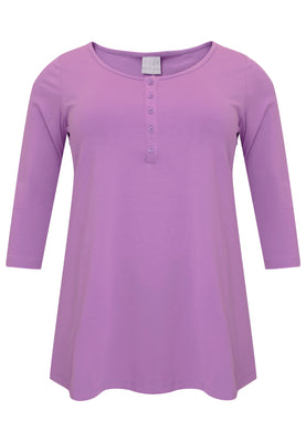 Tunic flare fit buttons COTTON - light purple - #4