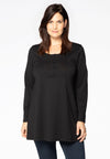 Tunic flare buttons COTTON - black 