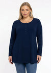Tunic flare buttons COTTON - blue