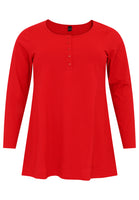 Tunic flare buttons COTTON - red - #2