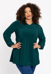 Tuniek wide bottom v-hals dolce - donkergroen