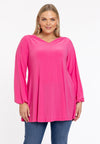 Tuniek wide bottom v-hals dolce - roze