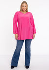 Tuniek wide bottom v-hals dolce - roze