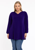 Tunic wide bottom V-neck Dolce - purple - #1