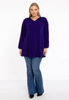 Tunic wide bottom V-neck Dolce - purple 