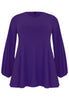 Tunic wide bottom V-neck Dolce - purple - #4