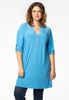 Tunic DOLCE grandad collar - light blue