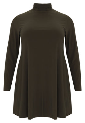 Tunic with col wide bottom - dark green - #4