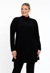 Tunic with col wide bottom - black 