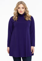 Tunic with col wide bottom - purple - #1