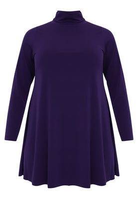 Tunic with col wide bottom - purple  - #4