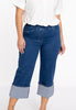 Jeans 4 pocket turn-up crop - indigo