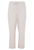 Trousers waist cord LINEN - light brown - #3