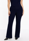 Pantalon met tailleband flare dolce - blauw