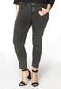 Jeans 7/8 leg zipper - grey 