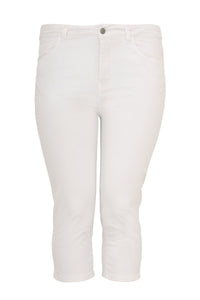 Cropped capri jeans white - white - #4