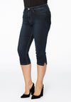 Cropped capri jeans blauw - Donker indigo