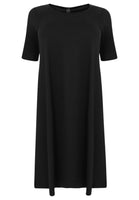 Maxi dress A-line COTTON - black - #4