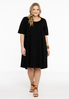 Dress A-line COTTON - black  - #2