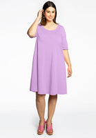 Dress A-line COTTON - light purple - #1