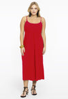 Dress spaghetti elastic waist dolce - Rood