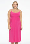 Dress spaghetti elastic waist dolce - roze