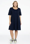 Dress A-line buttons COTTON - blue