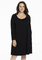 Dress long sl. COTTON - black - #1