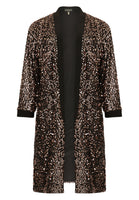 Jacket long GOLD SEQUINS - black - #3